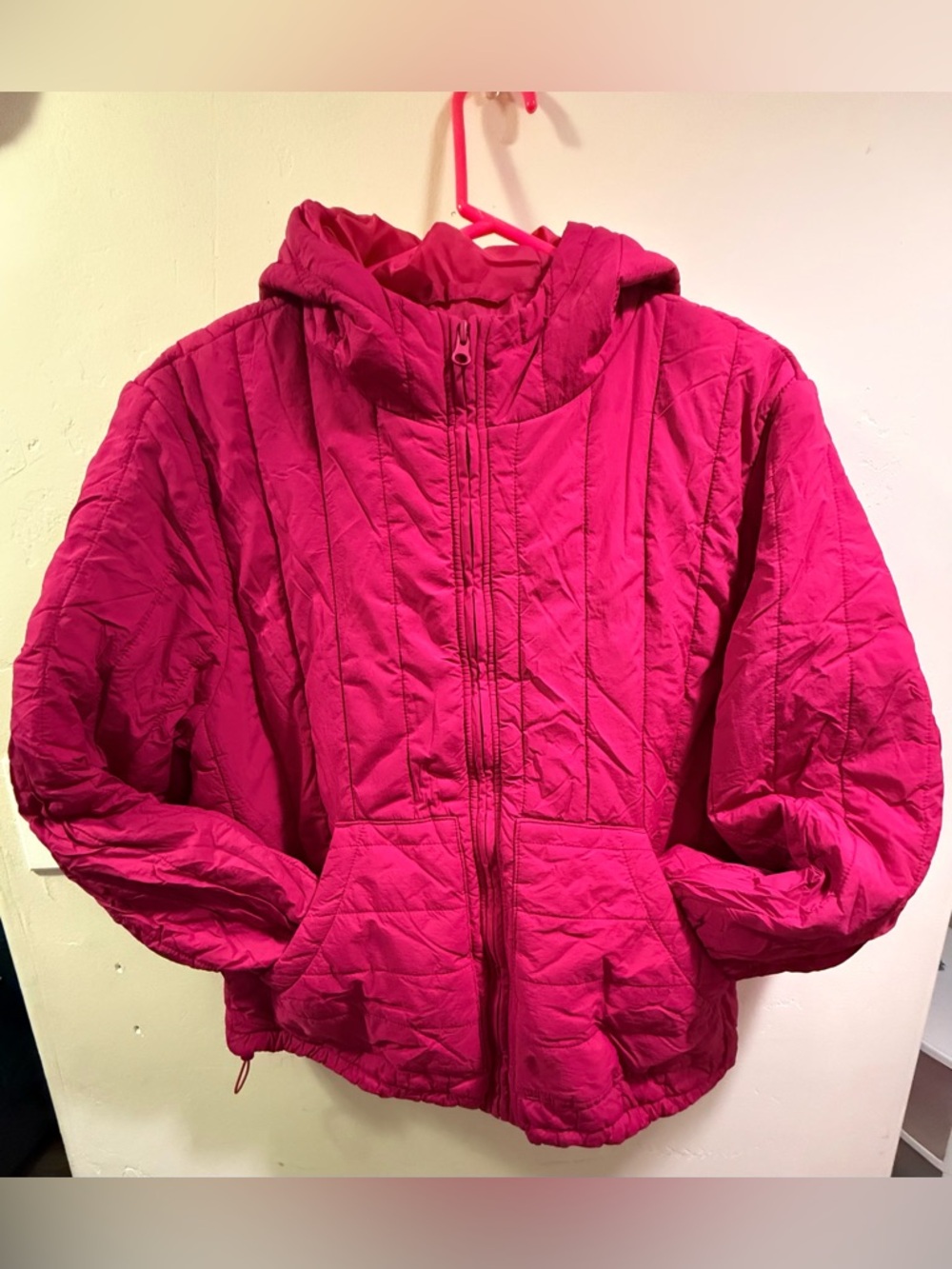 a new day Women's Hooded Quilted Jacket - Bright Pink